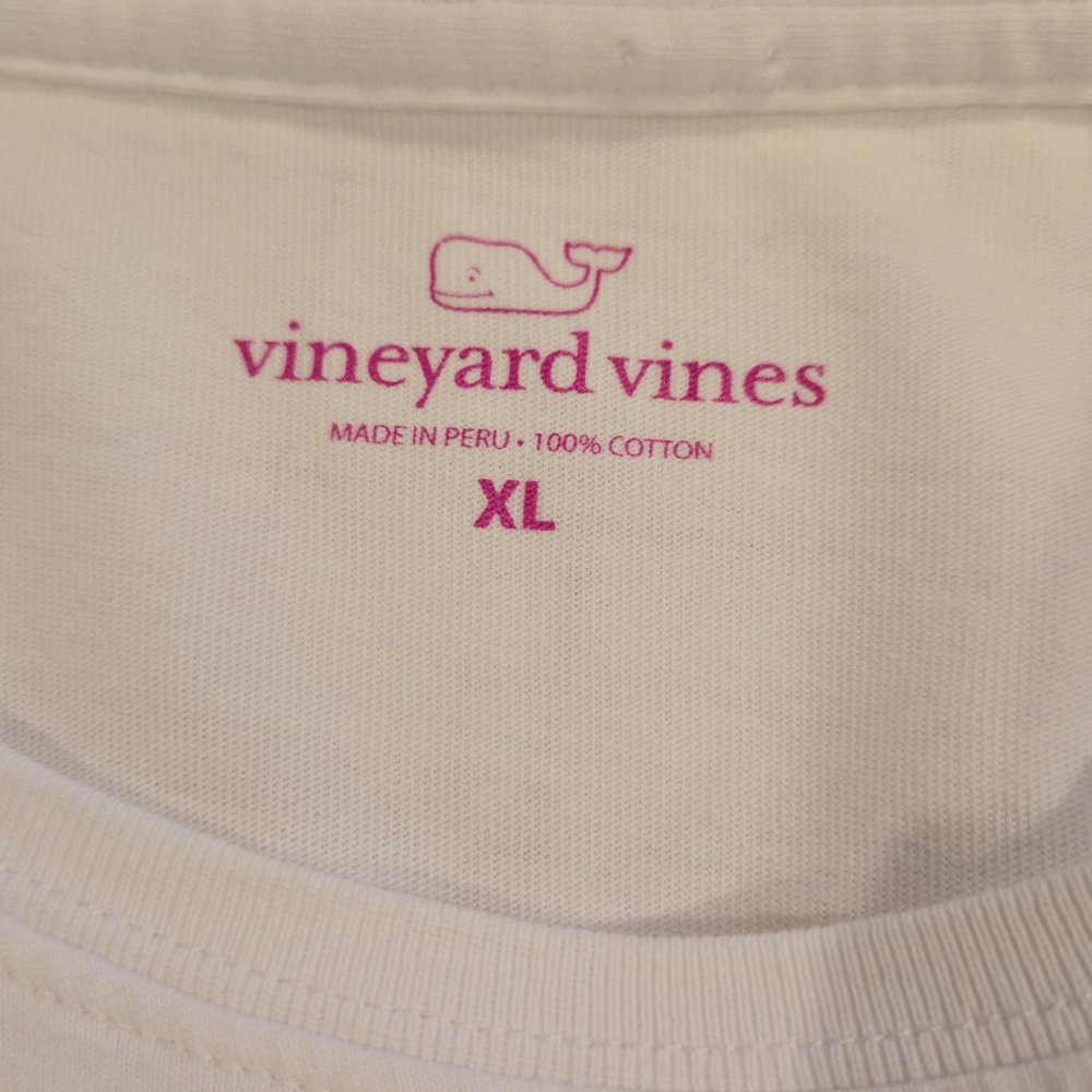 Vineyard Vines Women's White Long Sleeve Tee Shirt 100% Cotton - Picture 6 of 7